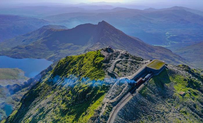 Steam train at the summit